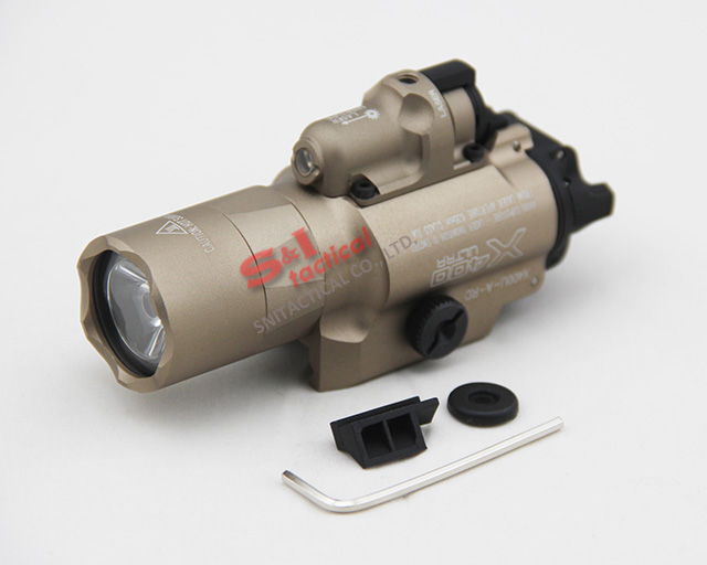 SF X400 Ultra LED Pistol/Rifle WeaponLight (500 Lums, Red laser)